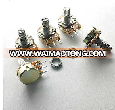 20K Ohm B20K Knurled Shaft Linear Rotary Taper Potentiometer